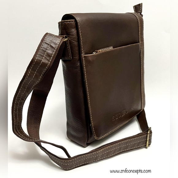 Genuine leather Sling bag coffee brown - Picture 3 of 9